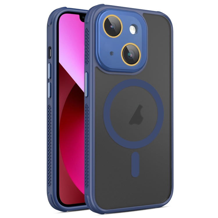 For iPhone 13 Hardware Side Cooling Skin Feel Frosted MagSafe Magnetic Phone Case with Lens Film
