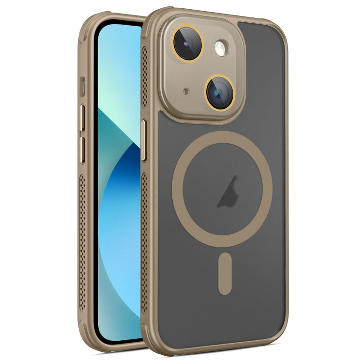 For iPhone 13 Hardware Side Cooling Skin Feel Frosted MagSafe Magnetic Phone Case with Lens Film