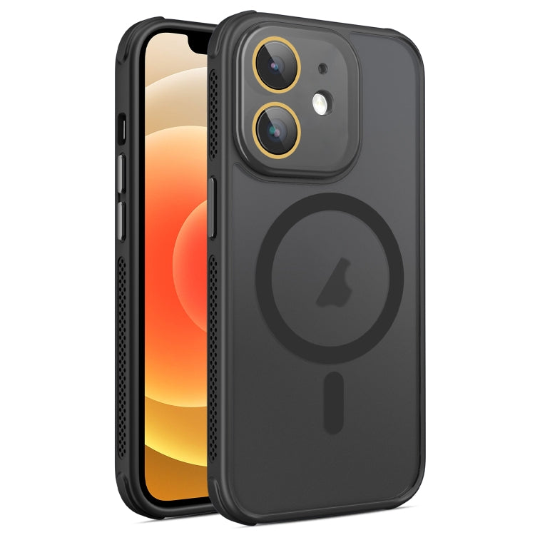 For iPhone 12 Hardware Side Cooling Skin Feel Frosted MagSafe Magnetic Phone Case with Lens Film