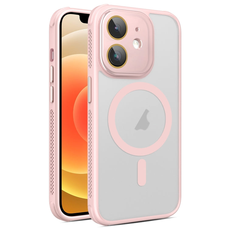 For iPhone 12 Hardware Side Cooling Skin Feel Frosted MagSafe Magnetic Phone Case with Lens Film