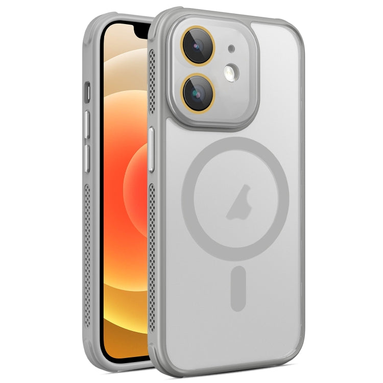 For iPhone 12 Hardware Side Cooling Skin Feel Frosted MagSafe Magnetic Phone Case with Lens Film