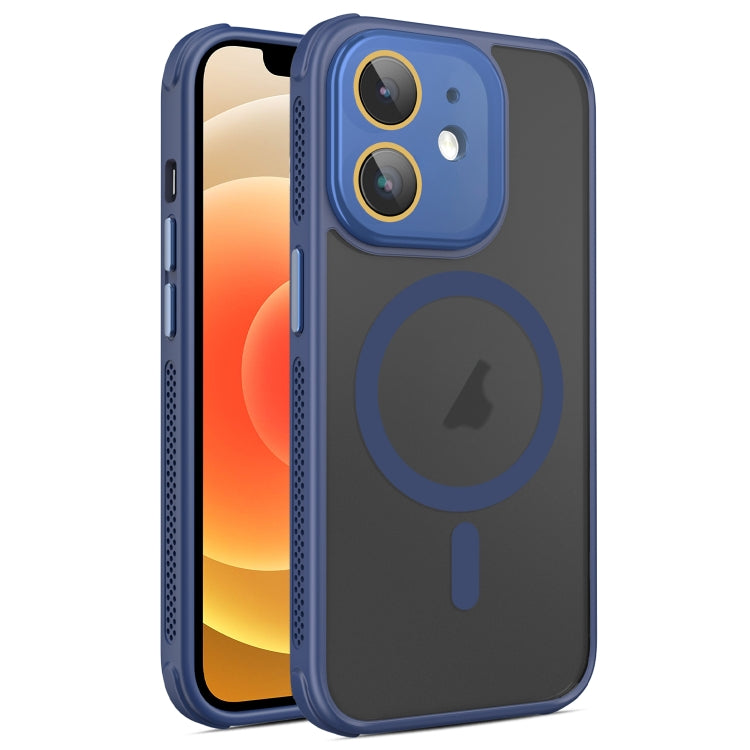 For iPhone 12 Hardware Side Cooling Skin Feel Frosted MagSafe Magnetic Phone Case with Lens Film