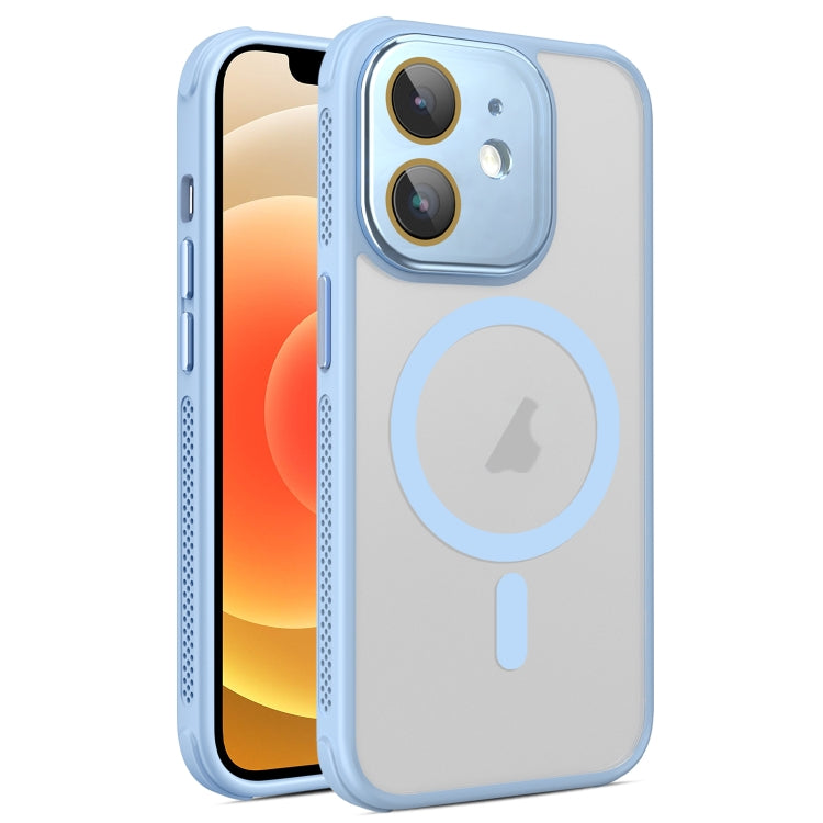 For iPhone 12 Hardware Side Cooling Skin Feel Frosted MagSafe Magnetic Phone Case with Lens Film