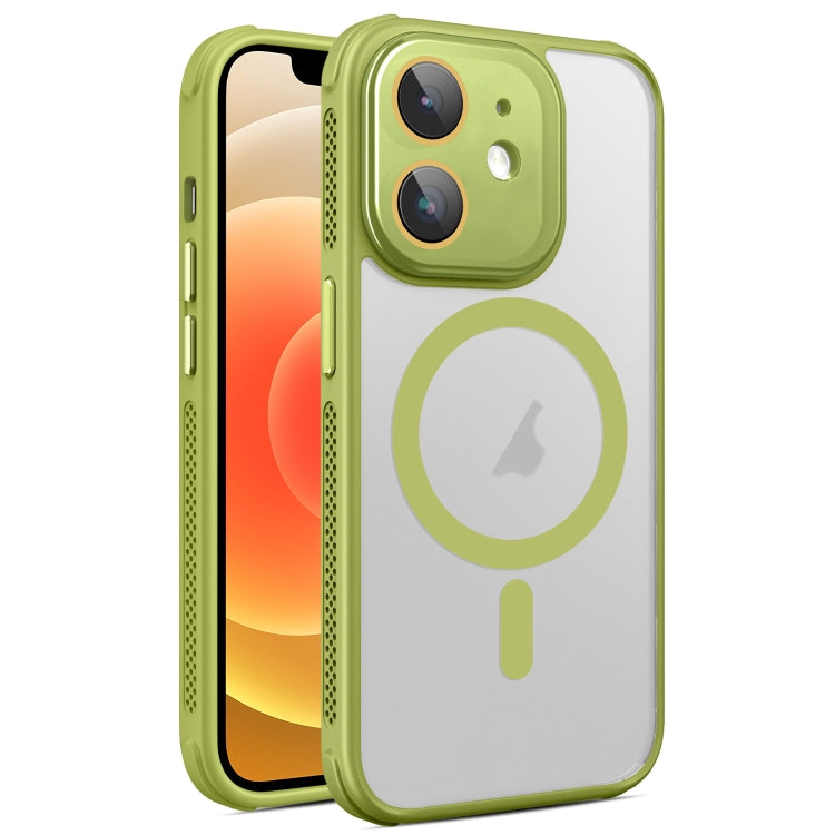 For iPhone 12 Hardware Side Cooling Skin Feel Frosted MagSafe Magnetic Phone Case with Lens Film