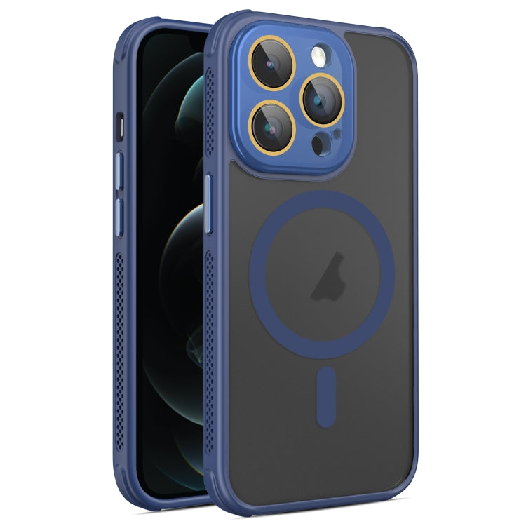 For iPhone 12 Pro Max Hardware Side Cooling Skin Feel Frosted MagSafe Magnetic Phone Case with Lens Film