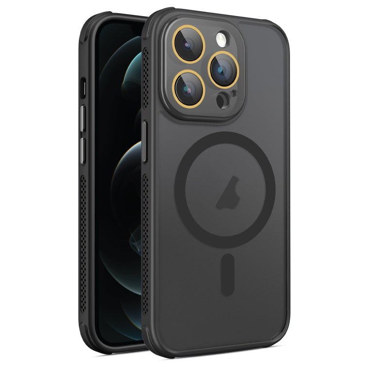 For iPhone 12 Pro Hardware Side Cooling Skin Feel Frosted MagSafe Magnetic Phone Case with Lens Film