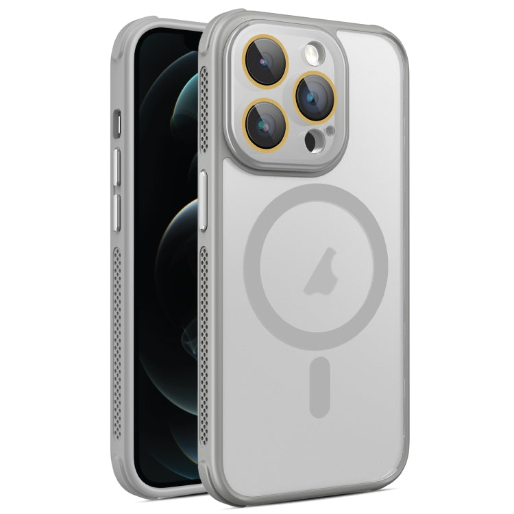 For iPhone 12 Pro Hardware Side Cooling Skin Feel Frosted MagSafe Magnetic Phone Case with Lens Film