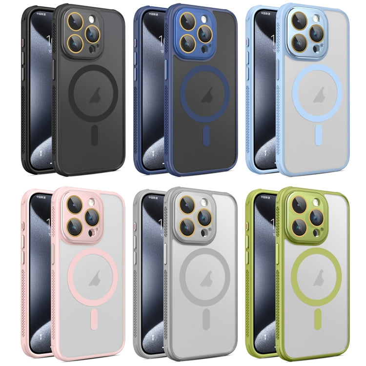 For iPhone 14 Plus Hardware Side Cooling Skin Feel Frosted MagSafe Magnetic Phone Case with Lens Film