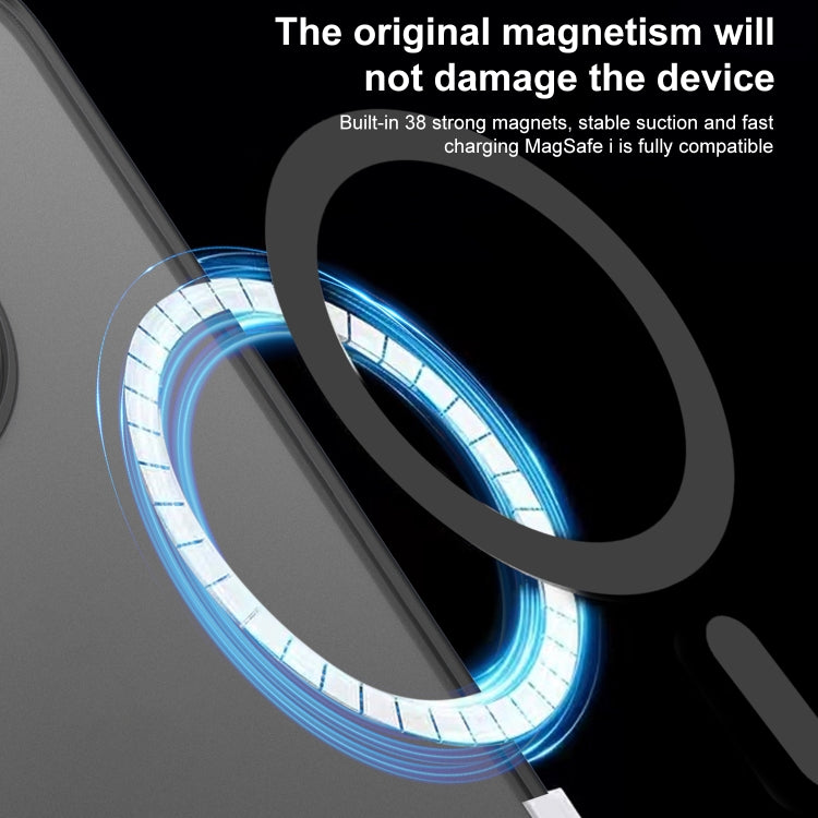 For iPhone 15 Plus Hardware Side Cooling Skin Feel Frosted MagSafe Magnetic Phone Case with Lens Film