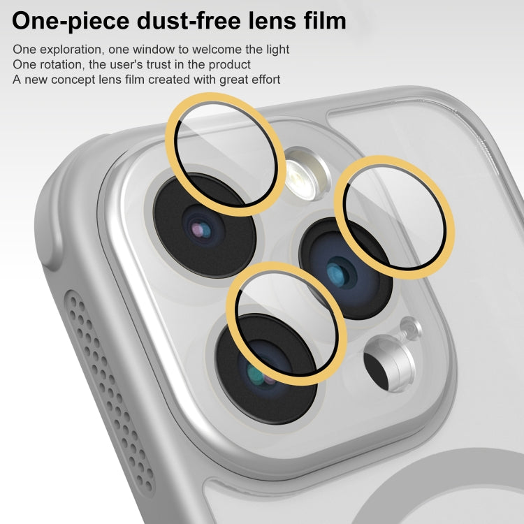 For iPhone 13 Pro Max Hardware Side Cooling Skin Feel Frosted MagSafe Magnetic Phone Case with Lens Film
