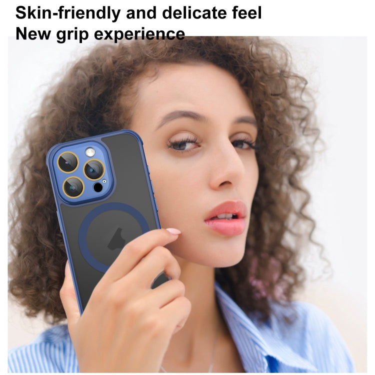For iPhone 15 Plus Hardware Side Cooling Skin Feel Frosted MagSafe Magnetic Phone Case with Lens Film