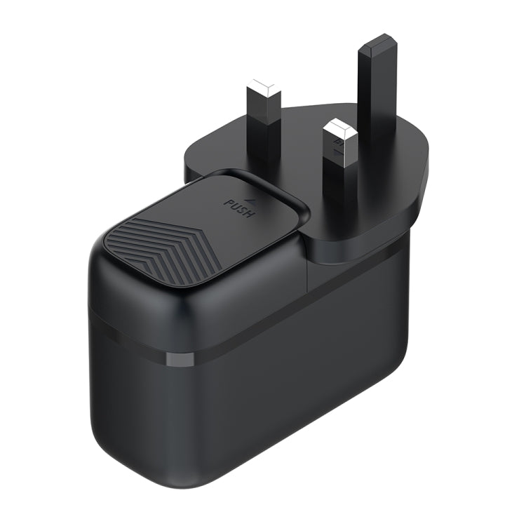 LDNIO Q366 65W USB + Dual Type-C Port Charger with 1m USB-C / Type-C to USB-C / Type-C Data Cable, Plug Type:UK Plug - Black