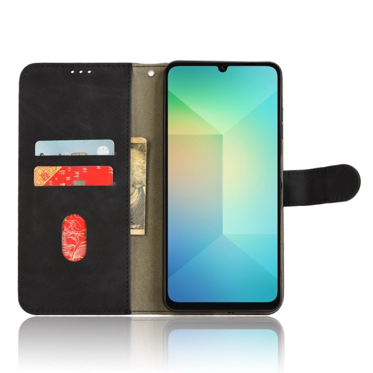 For Samsung Galaxy A06 Skin Feel Magnetic Flip Leather Phone Case