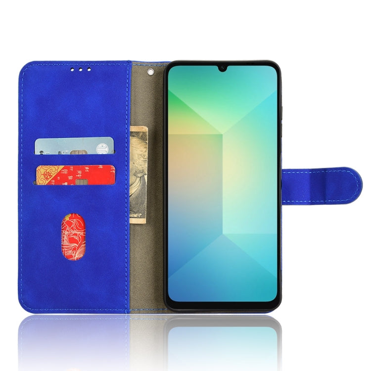 For Samsung Galaxy A06 Skin Feel Magnetic Flip Leather Phone Case