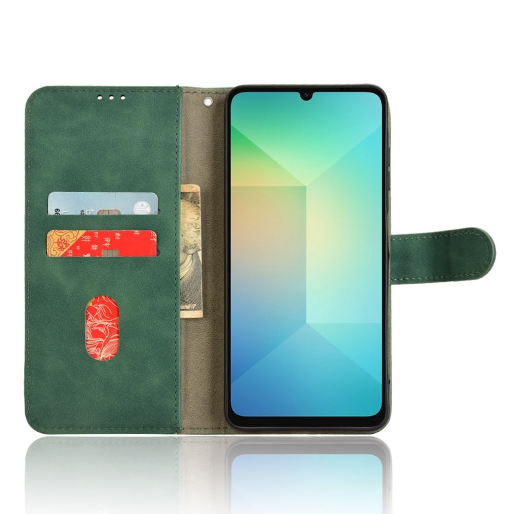 For Samsung Galaxy A06 Skin Feel Magnetic Flip Leather Phone Case