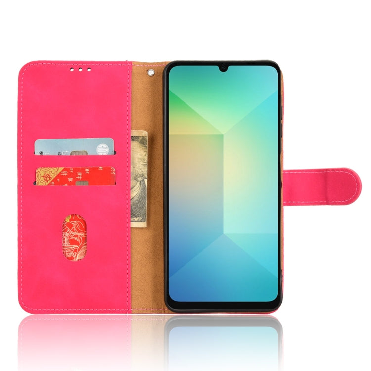 For Samsung Galaxy A06 Skin Feel Magnetic Flip Leather Phone Case