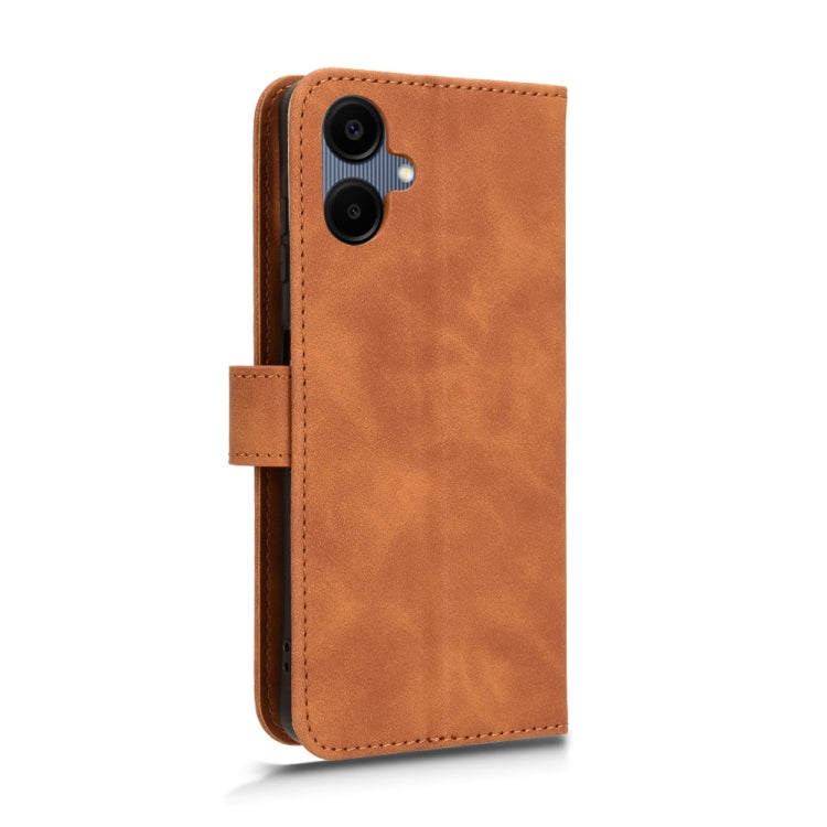 For Samsung Galaxy A06 Skin Feel Magnetic Flip Leather Phone Case