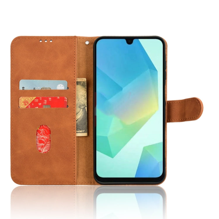 For Samsung Galaxy A16 5G Skin Feel Magnetic Flip Leather Phone Case