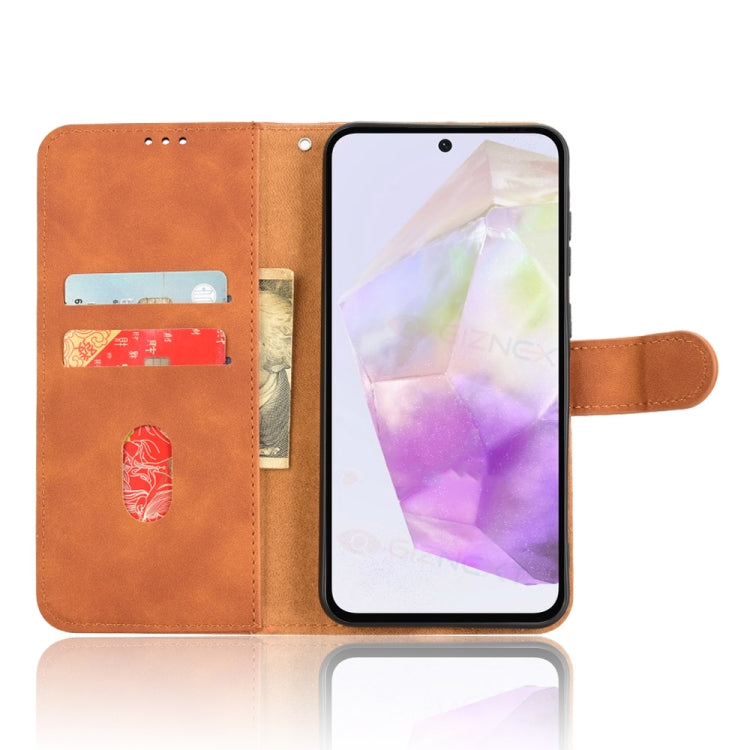 For Samsung Galaxy A36 5G Skin Feel Magnetic Flip Leather Phone Case