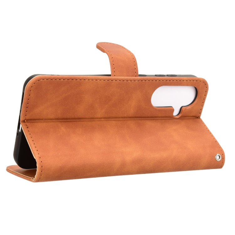 For Samsung Galaxy A36 5G Skin Feel Magnetic Flip Leather Phone Case