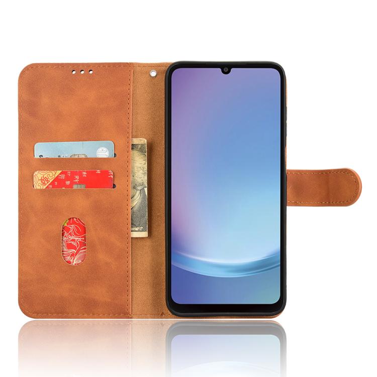 For Samsung Galaxy A25 5G SC-53F Skin Feel Magnetic Flip Leather Phone Case