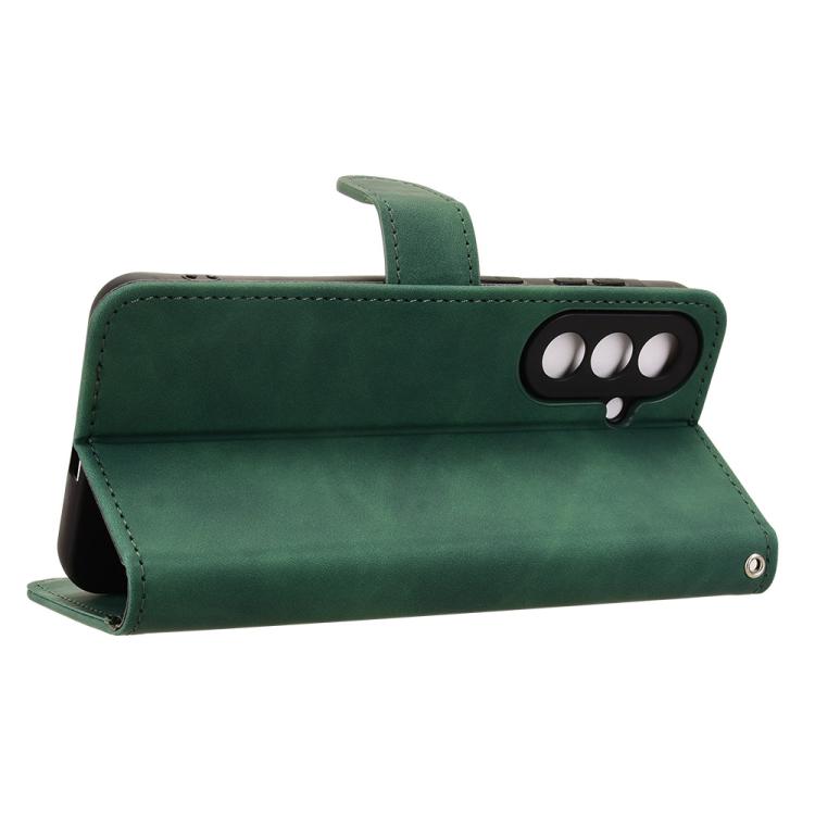 For Samsung Galaxy A27 5G Skin Feel Magnetic Flip Leather Phone Case