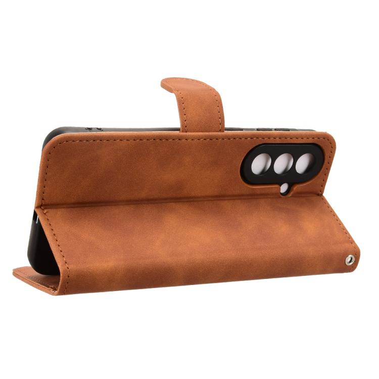 For Samsung Galaxy A27 5G Skin Feel Magnetic Flip Leather Phone Case