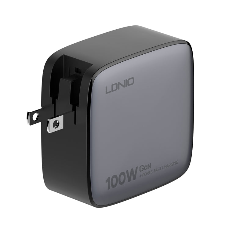 LDNIO Q408 100W GaN USB+3 USB-C / Type-C Interface Charger with 1m 100W USB-C / Type-C to USB-C / Type-C Data Cable, Plug Type:US Plug