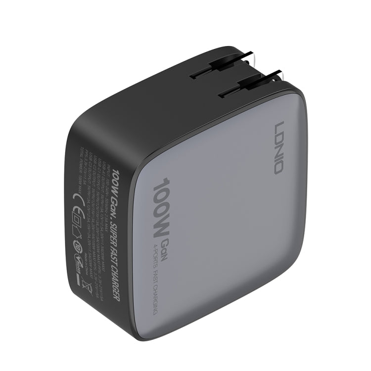 LDNIO Q408 100W GaN USB+3 USB-C / Type-C Interface Charger with 1m 100W USB-C / Type-C to USB-C / Type-C Data Cable, Plug Type:US Plug