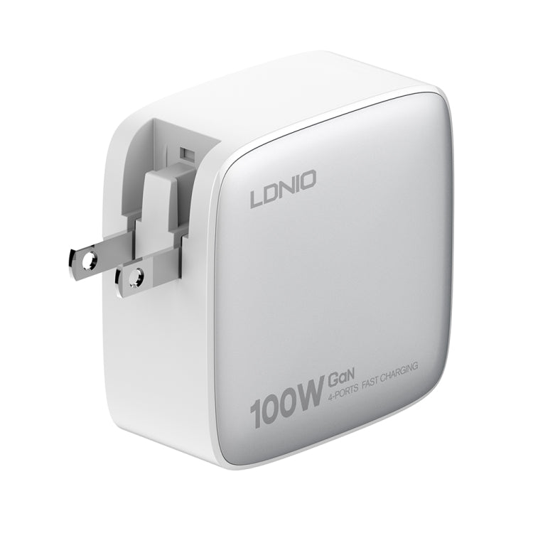 LDNIO Q408 100W GaN USB+3 USB-C / Type-C Interface Charger with 1m 100W USB-C / Type-C to USB-C / Type-C Data Cable, Plug Type:US Plug