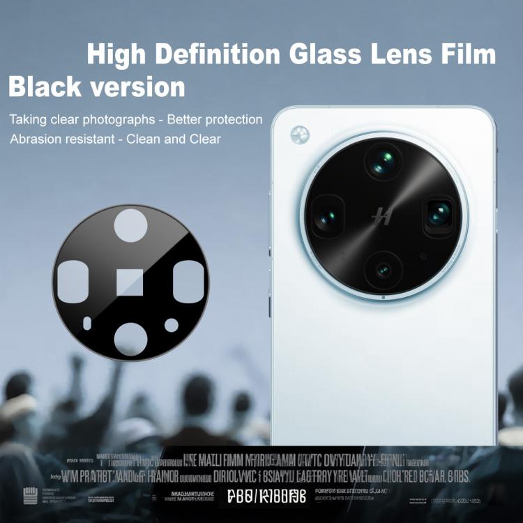 For OPPO Find X8 Ultra imak Rear Camera Lens Glass Film Black Version