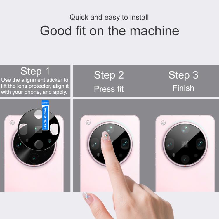 For OPPO Find X8 Ultra imak Rear Camera Lens Glass Film Black Version