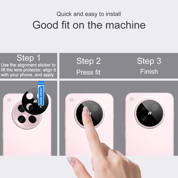For OPPO Find X8s imak Rear Camera Lens Glass Film Black Version