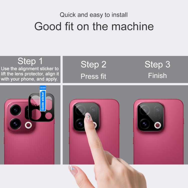 For OPPO Find X9 imak Rear Camera Lens Glass Film Black Version
