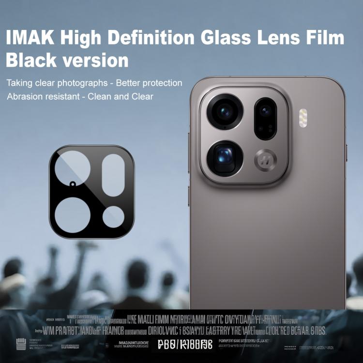 For OPPO Find X9 Pro imak Rear Camera Lens Glass Film Black Version