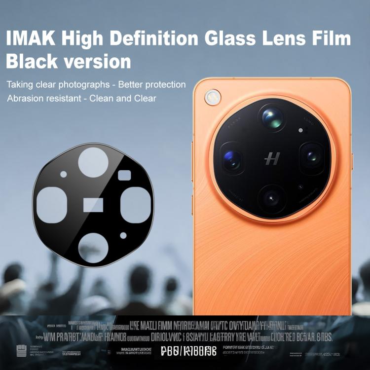 For OPPO Find X9 Ultra 5G imak Rear Camera Lens Glass Film Black Version