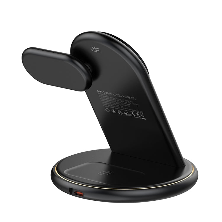 LDNIO WL02 25.5W 5 in 1 MagSafe Wireless Charger with 30cm Type-C Cable - Black