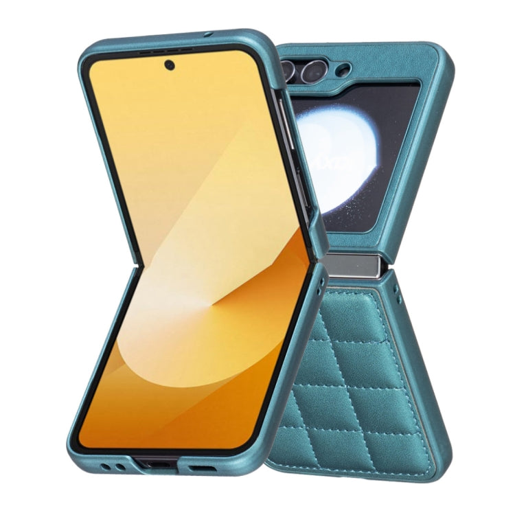 For Samsung Galaxy Z Flip6 / Flip7 FE Square-shaped Leather Back Cover Phone Case