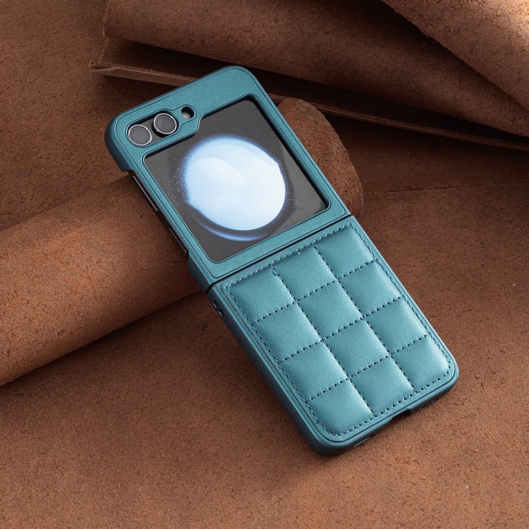 For Samsung Galaxy Z Flip6 / Flip7 FE Square-shaped Leather Back Cover Phone Case
