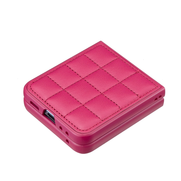 For Samsung Galaxy Z Flip6 / Flip7 FE Square-shaped Leather Back Cover Phone Case