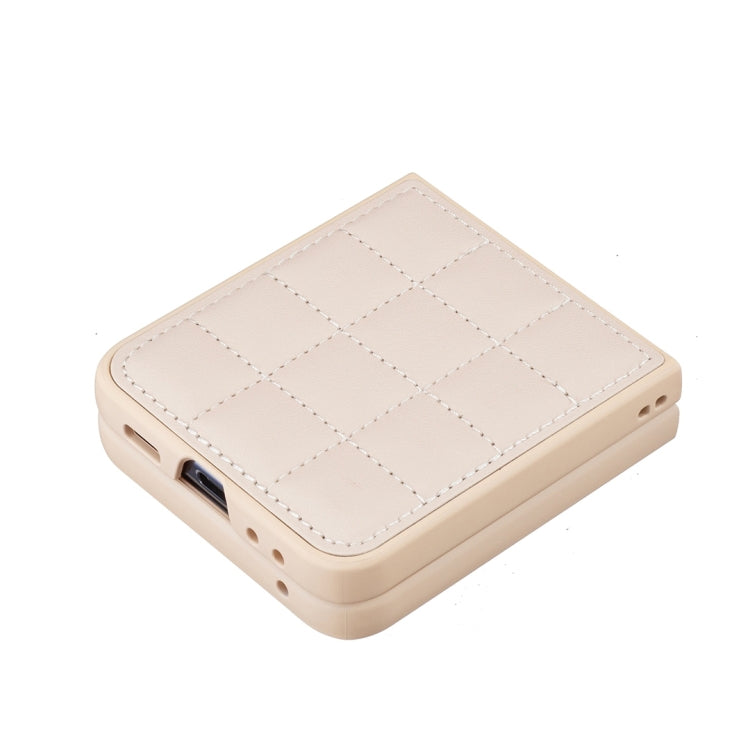 For Samsung Galaxy Z Flip6 / Flip7 FE Square-shaped Leather Back Cover Phone Case