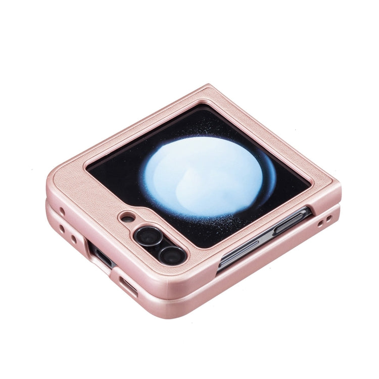 For Samsung Galaxy Z Flip6 / Flip7 FE Square-shaped Leather Back Cover Phone Case