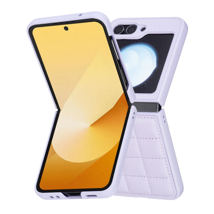 For Samsung Galaxy Z Flip5 Square-shaped Leather Back Cover Phone Case