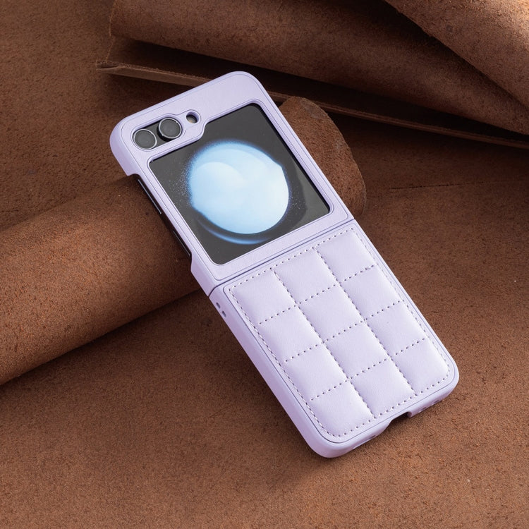 For Samsung Galaxy Z Flip5 Square-shaped Leather Back Cover Phone Case