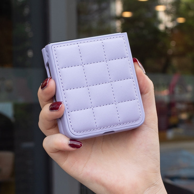 For Samsung Galaxy Z Flip5 Square-shaped Leather Back Cover Phone Case