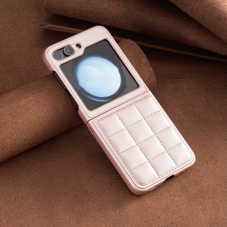 For Samsung Galaxy Z Flip5 Square-shaped Leather Back Cover Phone Case