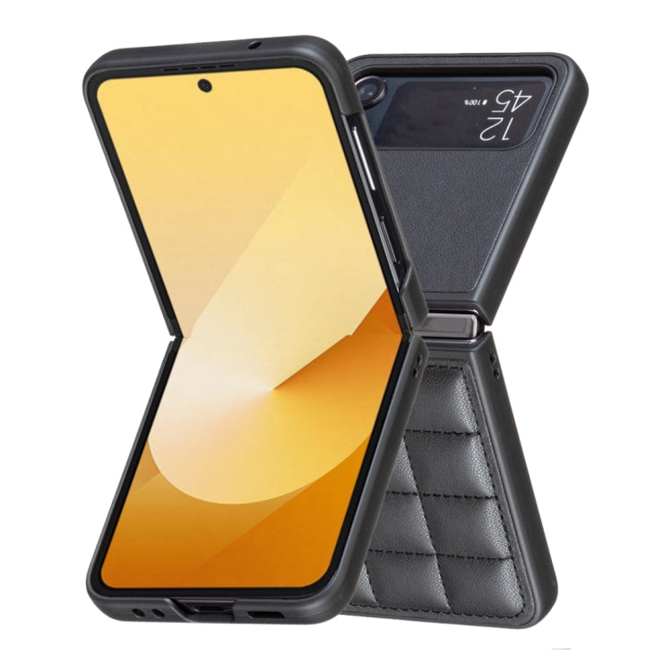 For Samsung Galaxy Z Flip4 Square-shaped Leather Back Cover Phone Case