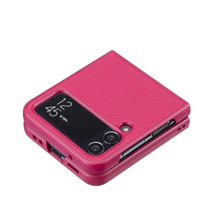 For Samsung Galaxy Z Flip4 Square-shaped Leather Back Cover Phone Case