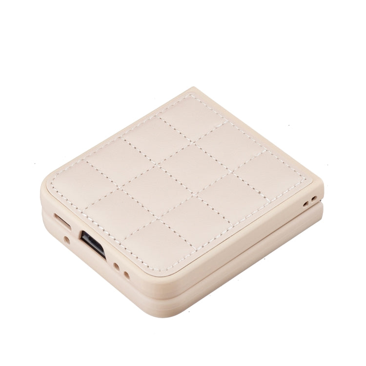 For Samsung Galaxy Z Flip4 Square-shaped Leather Back Cover Phone Case