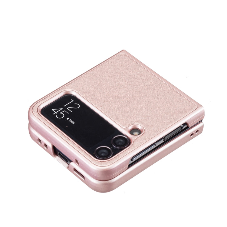 For Samsung Galaxy Z Flip4 Square-shaped Leather Back Cover Phone Case